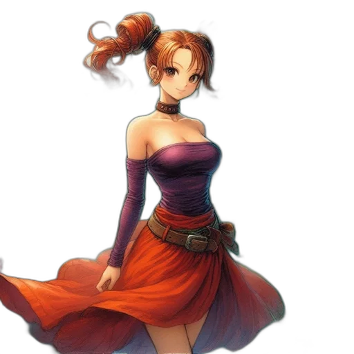 dress, staff, concept art, fantasy art transparent PNG cut-out