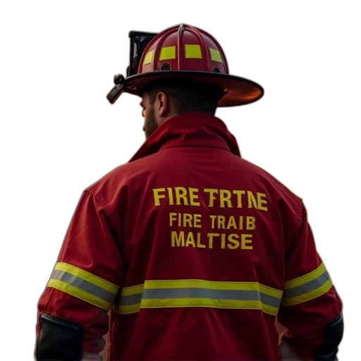 staff, jacket, fire, fireman transparent PNG cut-out