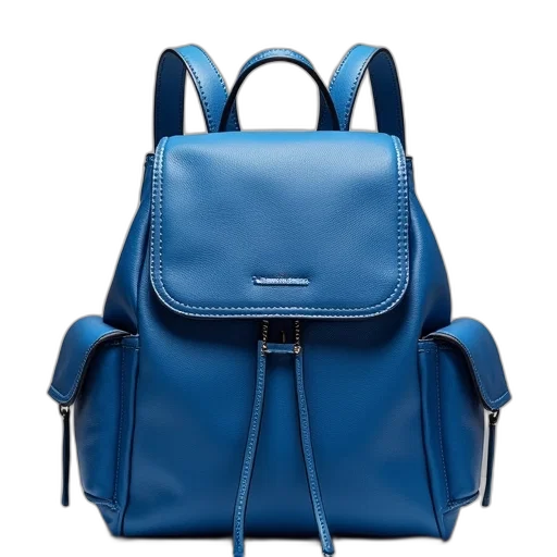 blue, coach, backpack, leather transparent PNG cut-out
