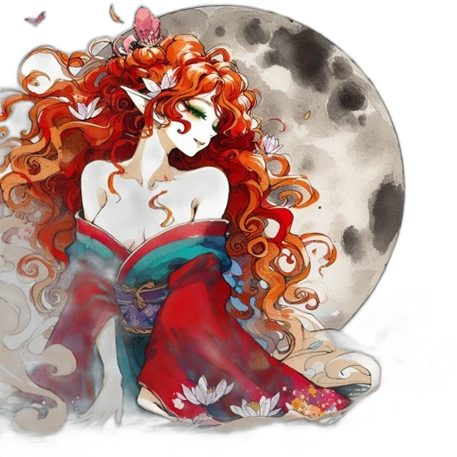dress, fantasy art, watercolor, concept art transparent PNG cut-out