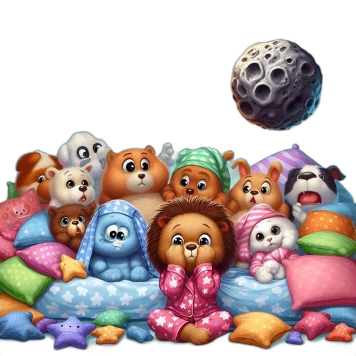 concept art, 3d render, outer space, animated transparent PNG cut-out