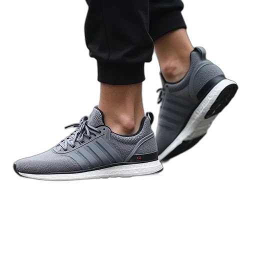 shoes, 3d render, photorealistic, monochrome transparent PNG cut-out