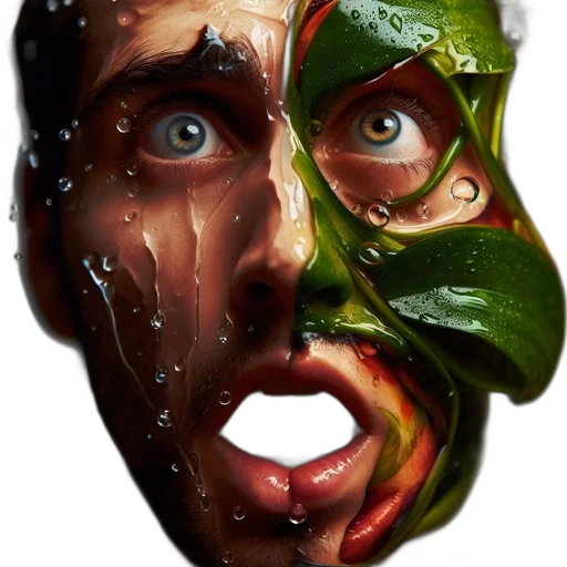 mask, face, creature, photorealistic transparent PNG cut-out