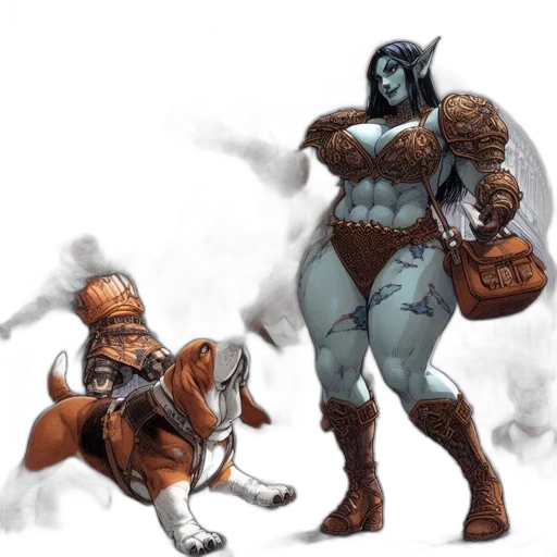 concept art, comic book art, fantasy art, earth tones transparent PNG cut-out