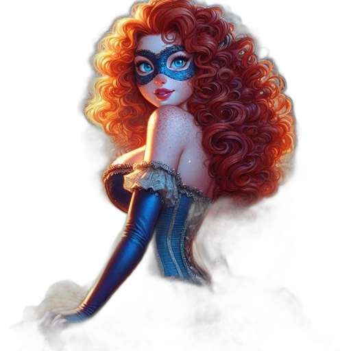 hair, fantasy art, concept art, comic book art transparent PNG cut-out