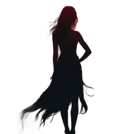 dress, hair, staff, concept art transparent PNG cut-out