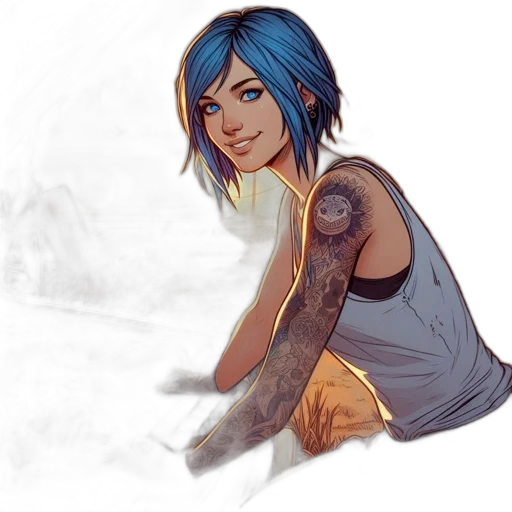 face, concept art, fantasy art, comic book art transparent PNG cut-out
