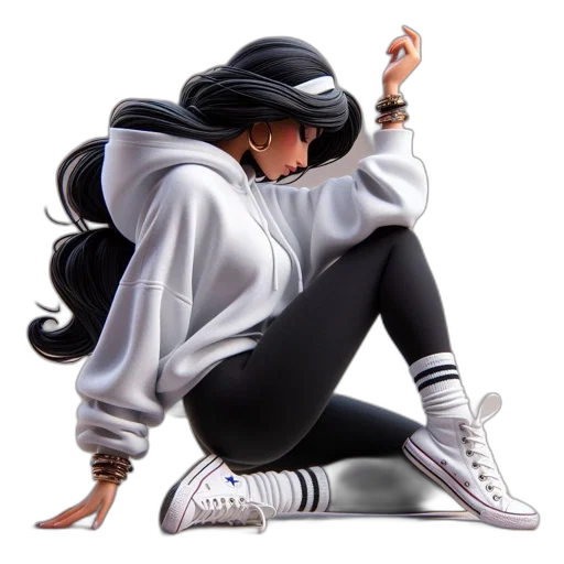 jacket, hair, concept art, photorealistic transparent PNG cut-out