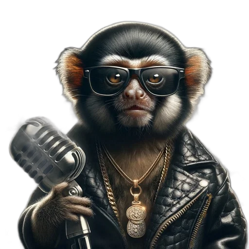 animal, jacket, cartoon, photorealistic transparent PNG cut-out