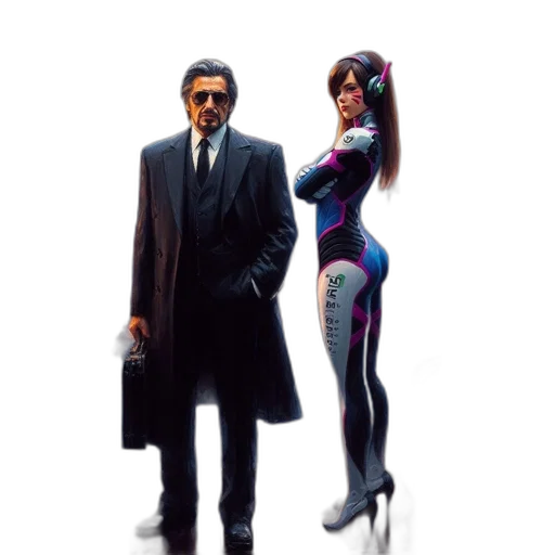 concept art, comic book art, cyberpunk, pixel art transparent PNG cut-out
