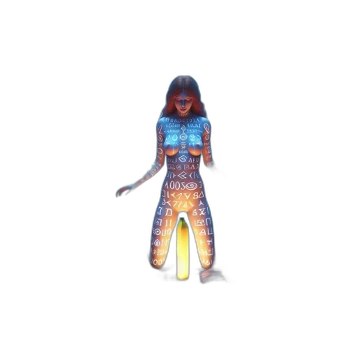 jewelry, creature, dress, staff transparent PNG cut-out