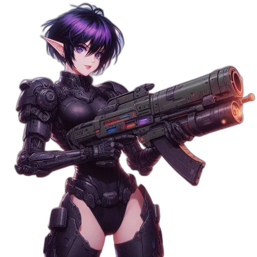 weapon, robot, cyberpunk, concept art transparent PNG cut-out
