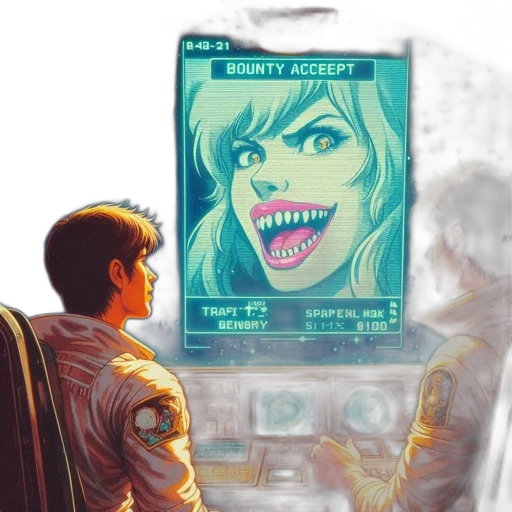 robot, face, comic book art, vaporwave transparent PNG cut-out