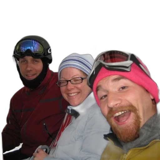 staff, hat, jacket, face transparent PNG cut-out