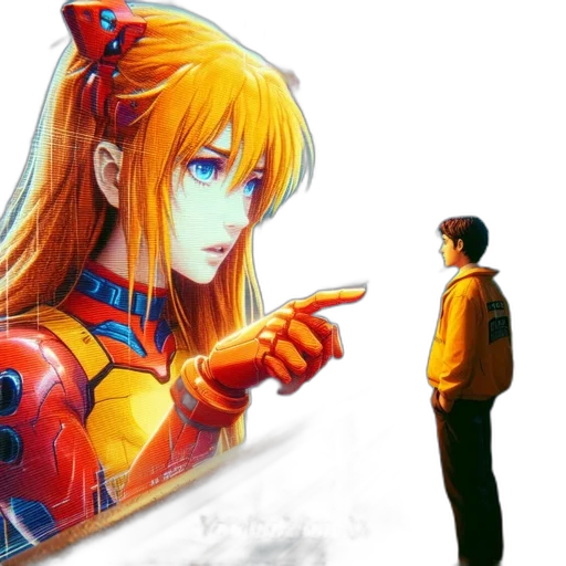 robot, jacket, weapon, face transparent PNG cut-out