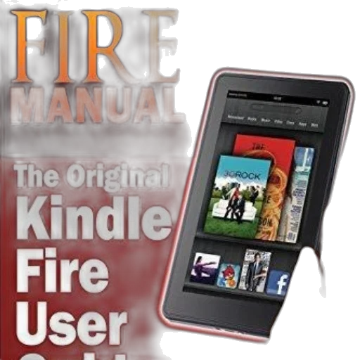 fire, kindle, manual, original transparent PNG cut-out