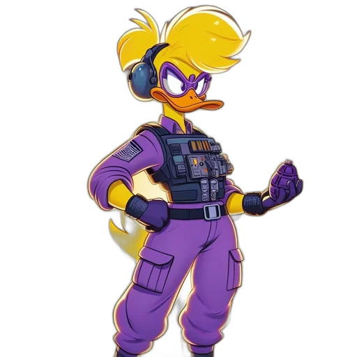jacket, weapon, staff, robot transparent PNG cut-out