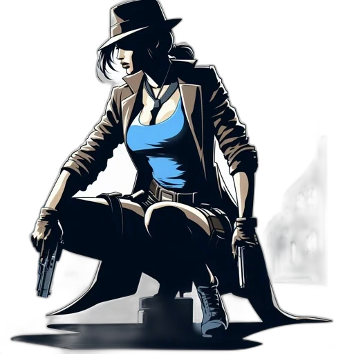 jacket, hat, weapon, staff transparent PNG cut-out