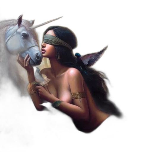 mask, fantasy art, concept art, photorealistic transparent PNG cut-out