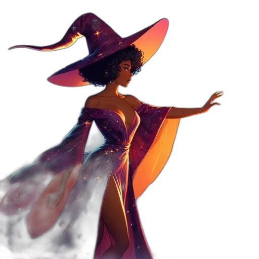 dress, hat, staff, crown transparent PNG cut-out