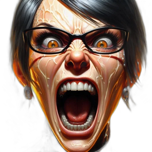face, mask, creature, photorealistic transparent PNG cut-out