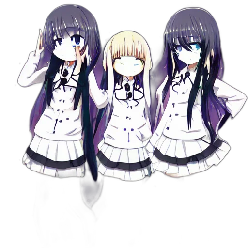 staff, hair, anime, pixel art transparent PNG cut-out