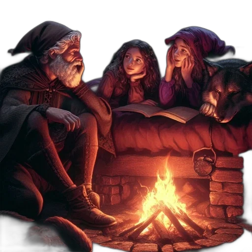 concept art, fantasy art, comic book art, fire transparent PNG cut-out