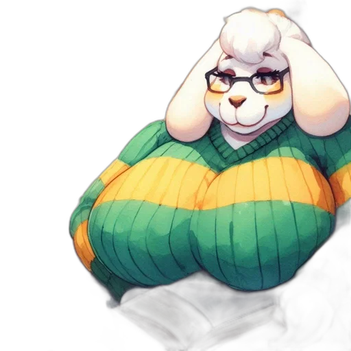 jacket, animal, pixel art, watercolor transparent PNG cut-out