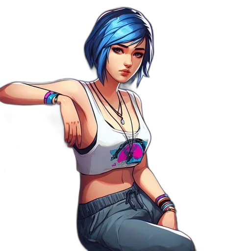 pixel art, concept art, cyberpunk, comic book art transparent PNG cut-out