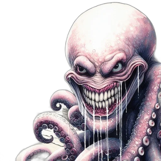 creature, concept art, comic book art, enormous transparent PNG cut-out