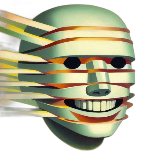 mask, robot, face, creature transparent PNG cut-out