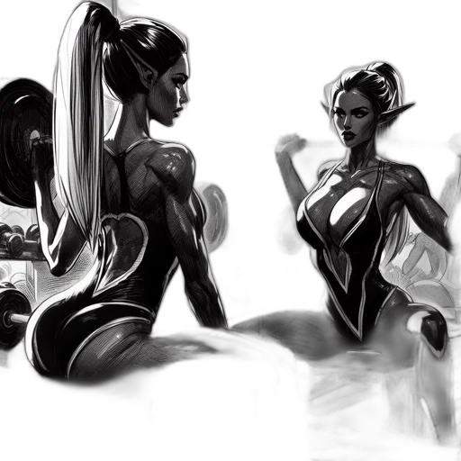 concept art, comic book art, fantasy art, cyberpunk transparent PNG cut-out
