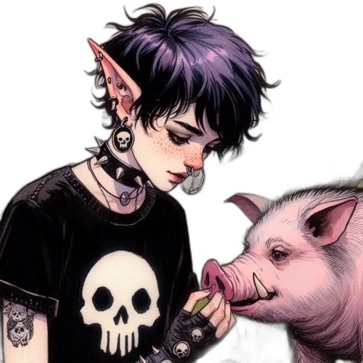animal, comic book art, concept art, fantasy art transparent PNG cut-out