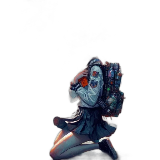 robot, mask, creature, staff transparent PNG cut-out