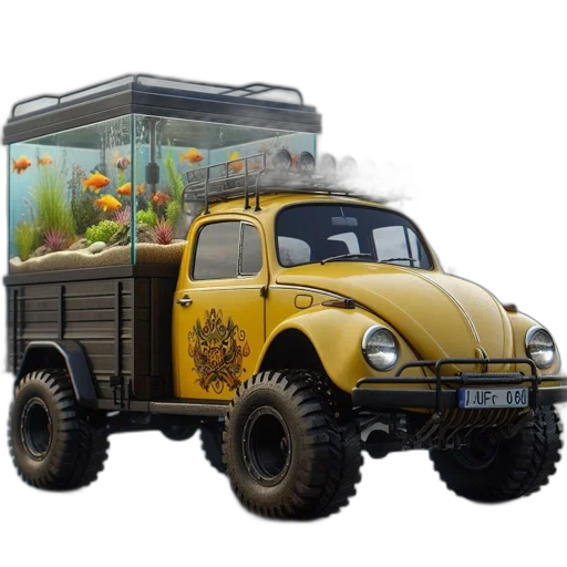 car, animal, concept art, 3d render transparent PNG cut-out