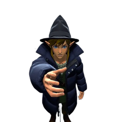 staff, weapon, jacket, hat transparent PNG cut-out