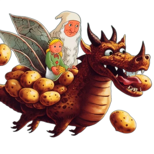 dragon, fantasy art, concept art, pixel art transparent PNG cut-out