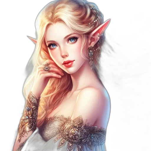 dragon, dress, face, jewelry transparent PNG cut-out