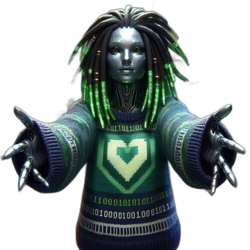 robot, jewelry, 3d render, concept art transparent PNG cut-out
