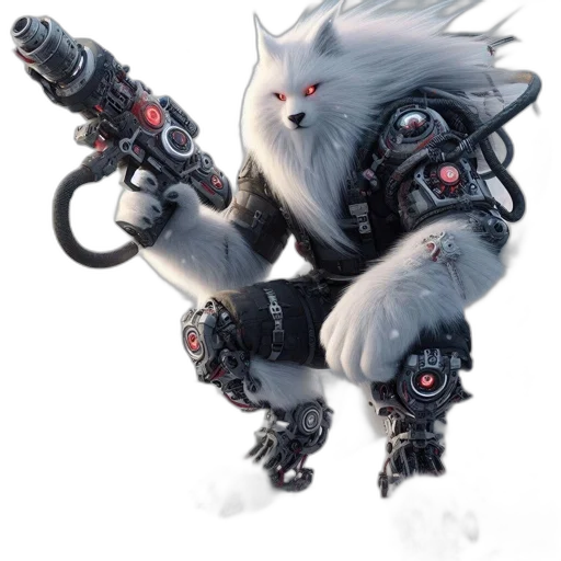 weapon, robot, staff, animal transparent PNG cut-out
