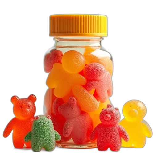 food, bottle, gummys, kids transparent PNG cut-out