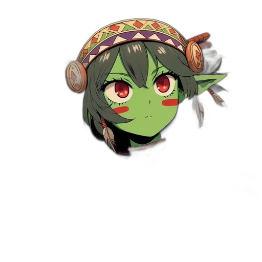 hat, dragon, mask, staff transparent PNG cut-out