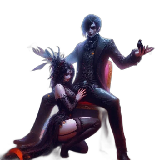 concept art, cyberpunk, fantasy art, comic book art transparent PNG cut-out