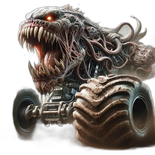 creature, robot, dragon, car transparent PNG cut-out