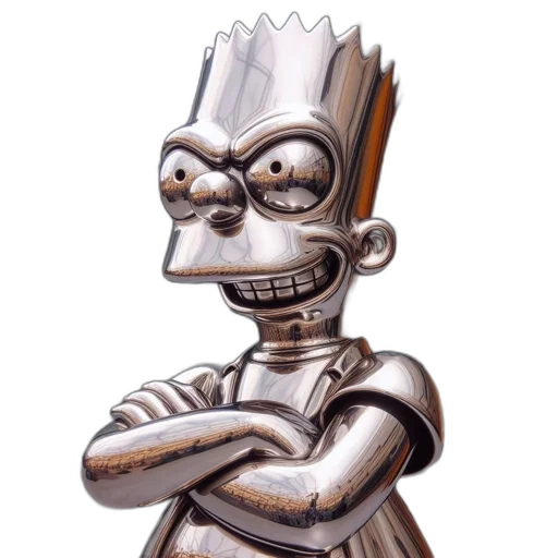 robot, crown, jewelry, staff transparent PNG cut-out