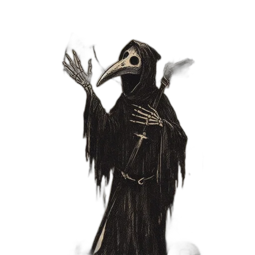 staff, creature, mask, dress transparent PNG cut-out