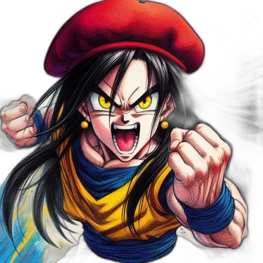 hat, face, staff, anime transparent PNG cut-out