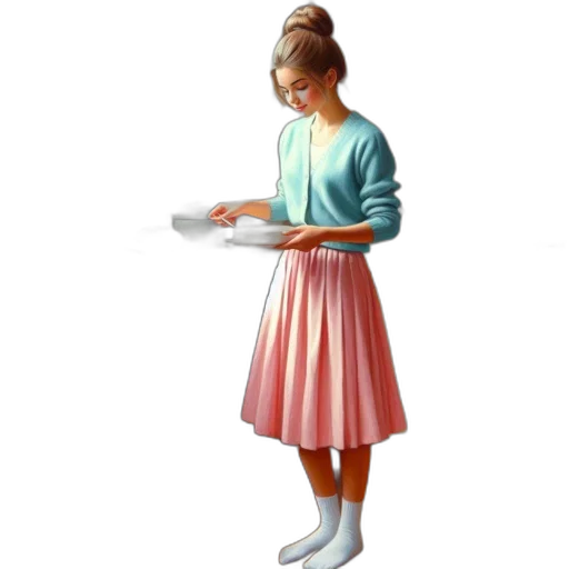 dress, staff, jewelry, jacket transparent PNG cut-out