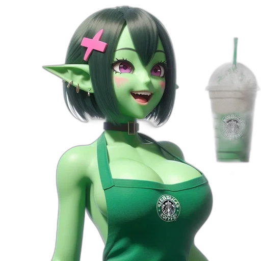 staff, creature, 3d render, concept art transparent PNG cut-out