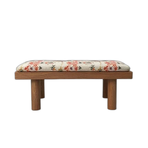 furniture, 3d render, wooden, bench transparent PNG cut-out